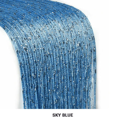 Shiny String Tassels Curtain Decorative Partition For Walls Room Dividers Doorways Privacy String Curtain For Living Room Bedroom Stylish Home Decor
