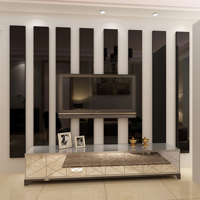 Simple Mirrored Lines Acrylic Wall Decals Sticky-Back Removable Wall Stickers For Creative Artistic DIY Home Art Loft Apartment Wall Decor 10pcs