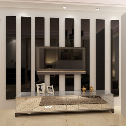 Simple Mirrored Lines Acrylic Wall Decals Sticky-Back Removable Wall Stickers For Creative Artistic DIY Home Art Loft Apartment Wall Decor 10pcs