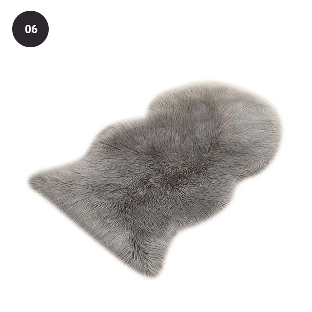 Soft White Artificial Sheepskin Rug For Living Room Thick Pile Shaggy Fluffy Floor Mat For Bedroom Faux Fur Carpet Rug Pink White Black Gray Red Natural etc