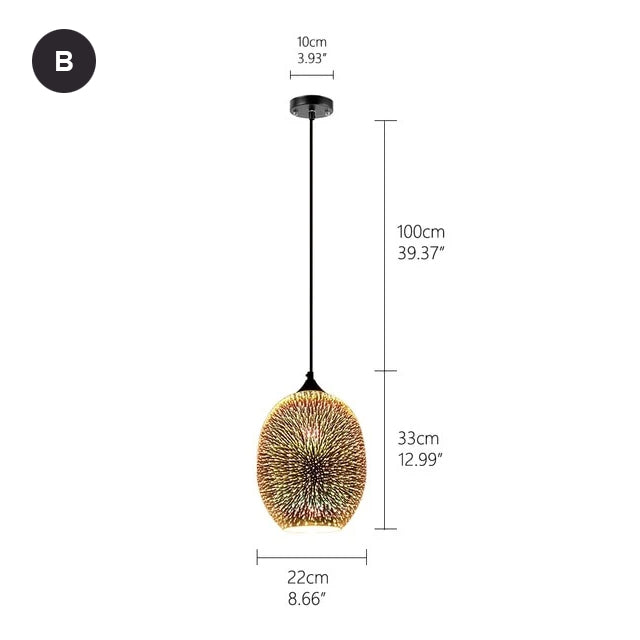 Starry Night Pendant Lights Colorful Creative Glass Lampshade Hanging Lights With Creative Color Effect Modern Home Lighting Solution For Home Restaurant Lounge Decor