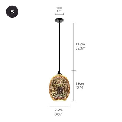 Starry Night Pendant Lights Colorful Creative Glass Lampshade Hanging Lights With Creative Color Effect Modern Home Lighting Solution For Home Restaurant Lounge Decor