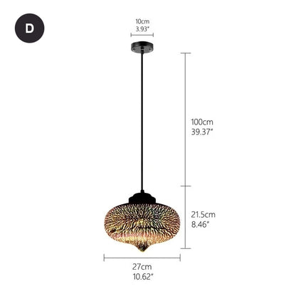 Starry Night Pendant Lights Colorful Creative Glass Lampshade Hanging Lights With Creative Color Effect Modern Home Lighting Solution For Home Restaurant Lounge Decor