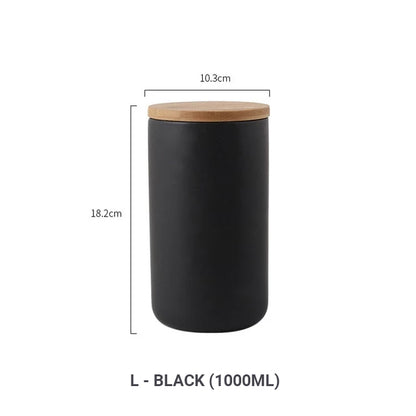 Stylish Nordic Minimalist Sealed Ceramic Storage Jars For Tea Coffee Spices etc Containers With Lids For Kitchen Foodstuffs Tea Caddy