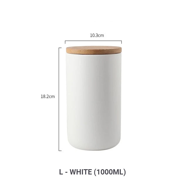 Stylish Nordic Minimalist Sealed Ceramic Storage Jars For Tea Coffee Spices etc Containers With Lids For Kitchen Foodstuffs Tea Caddy