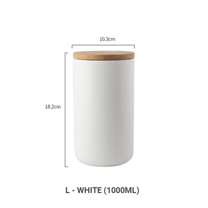 Stylish Nordic Minimalist Sealed Ceramic Storage Jars For Tea Coffee Spices etc Containers With Lids For Kitchen Foodstuffs Tea Caddy