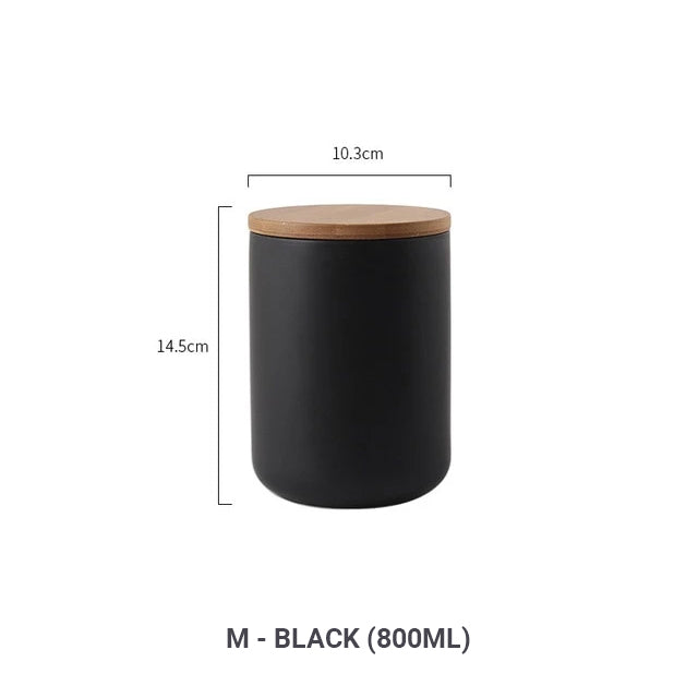 Stylish Nordic Minimalist Sealed Ceramic Storage Jars For Tea Coffee Spices etc Containers With Lids For Kitchen Foodstuffs Tea Caddy