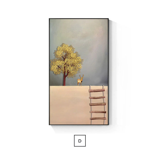 Surreal Abstract Minimalist Landscape Wall Art Fine Art Canvas Prints Modern Pictures For Hallway Living Room Dining Room Auspicious Home Office Interior Decor
