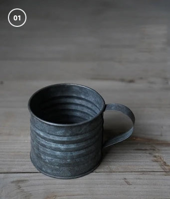 Vintage Cast Iron Coffee Mugs Drinkware Traditional Cottage Style Milk Jugs For Kitchen Table Rustic Original Wrought Iron Tableware