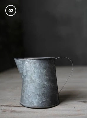 Vintage Cast Iron Coffee Mugs Drinkware Traditional Cottage Style Milk Jugs For Kitchen Table Rustic Original Wrought Iron Tableware
