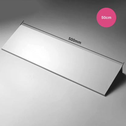 White Aluminum Bathroom Shelf Storage Rack For Kitchen Washroom Simple Modern Minimalist Contemporary Design Bathroom Fitting Single Tier Shelf