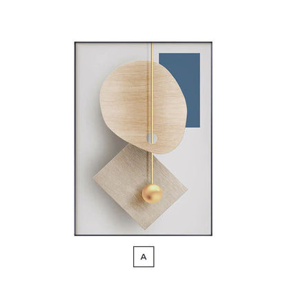 White Blue Beige Spherical Formations Modern Abstract Wall Art Fine Art Canvas Prints Minimalist Pictures For Luxury Bedroom Living Room Home Office Decor