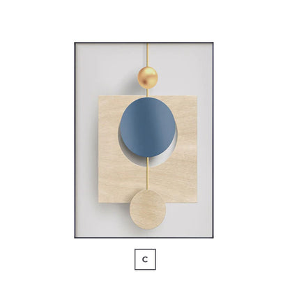 White Blue Beige Spherical Formations Modern Abstract Wall Art Fine Art Canvas Prints Minimalist Pictures For Luxury Bedroom Living Room Home Office Decor