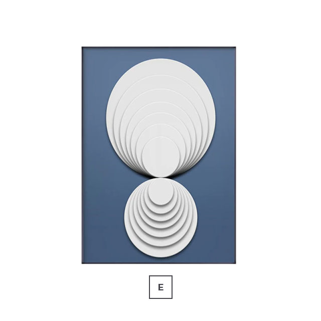 White Blue Beige Spherical Formations Modern Abstract Wall Art Fine Art Canvas Prints Minimalist Pictures For Luxury Bedroom Living Room Home Office Decor
