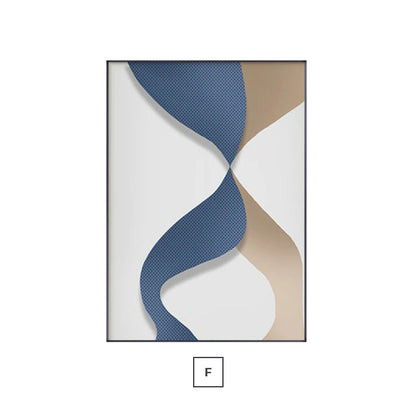 White Blue Beige Spherical Formations Modern Abstract Wall Art Fine Art Canvas Prints Minimalist Pictures For Luxury Bedroom Living Room Home Office Decor