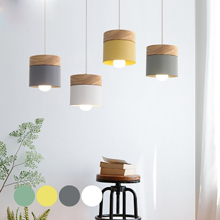 Modern Nordic Style LED Pendant Lighting Fixtures Wood Iron Designer Hanging Lamps For Living Room Dining Room Cafe Lighting