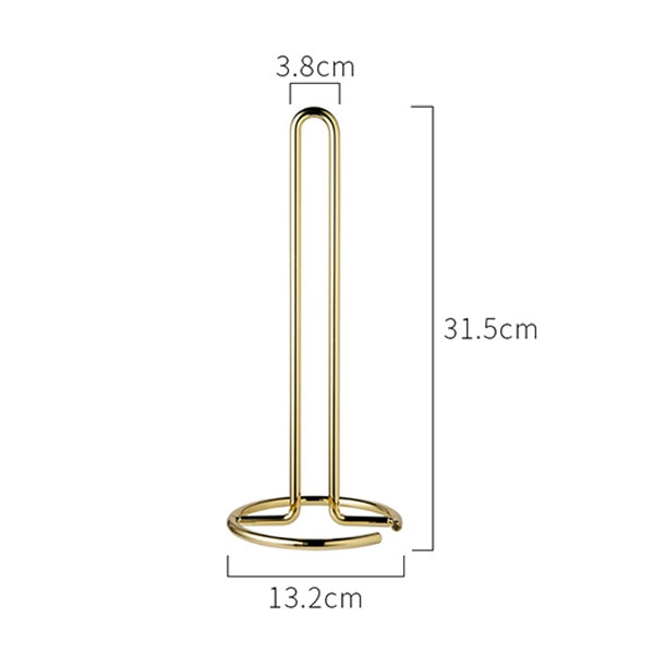 Stainless Steel Kitchen Towel Holder Stand Sturdy Rigid Rack For Mounting Kitchen Paper Roll In Silver Gold Or Rose Gold