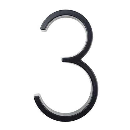 Big House Numbers For Front Door Porch 127mm Waterproof Zinc Alloy Floating Numbers Polished Edge Smooth Touch House Numbers