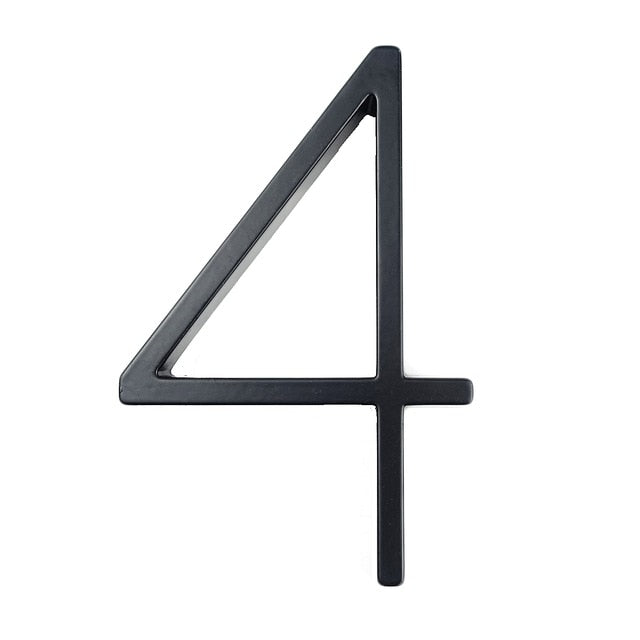 Big House Numbers For Front Door Porch 127mm Waterproof Zinc Alloy Floating Numbers Polished Edge Smooth Touch House Numbers