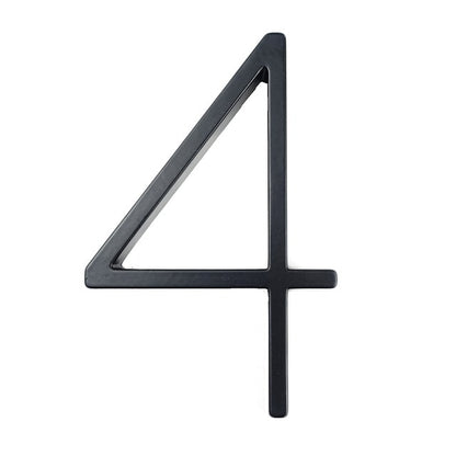 Big House Numbers For Front Door Porch 127mm Waterproof Zinc Alloy Floating Numbers Polished Edge Smooth Touch House Numbers