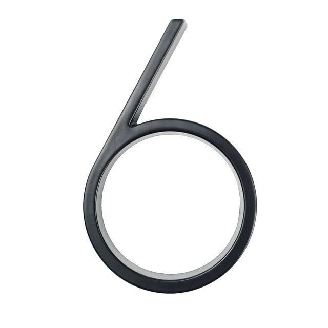 Big House Numbers For Front Door Porch 127mm Waterproof Zinc Alloy Floating Numbers Polished Edge Smooth Touch House Numbers