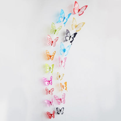 Glitter Butterflies Wall Stickers For Kids Room 3d Crystal Glitter Effect Cute Butterflies For Girls Bedroom Nursery Decor x18pcs