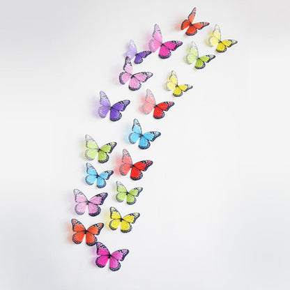 Glitter Butterflies Wall Stickers For Kids Room 3d Crystal Glitter Effect Cute Butterflies For Girls Bedroom Nursery Decor x18pcs
