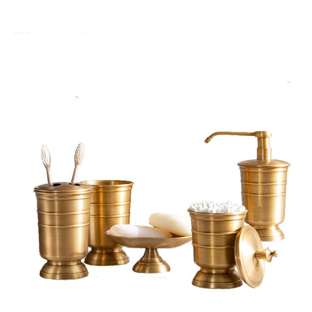 Antique Bronze Luxury Bathroom Accessories Set Toothbrush Holder & Cup Soap Dish Soap Dispenser Buy Individually Or 5 Pcs Set