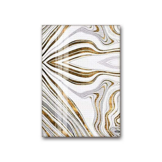 Golden Swirls Modern Abstract Wall Art White Gold Fine Art Canvas Prints Contemporary Art Decor Pictures For Bedroom Living Room Modern Interiors