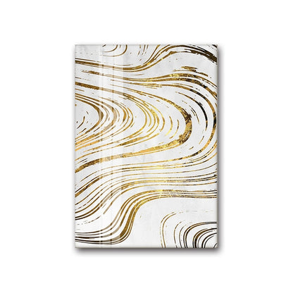 Golden Swirls Modern Abstract Wall Art White Gold Fine Art Canvas Prints Contemporary Art Decor Pictures For Bedroom Living Room Modern Interiors