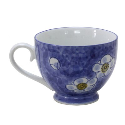 Lovely Hand Painted Floral Ceramic Breakfast Tea Coffee Mug Large Tea Cup Porcelain Coffee Cup Country Farmhouse Drinkware 1Pc 400ml