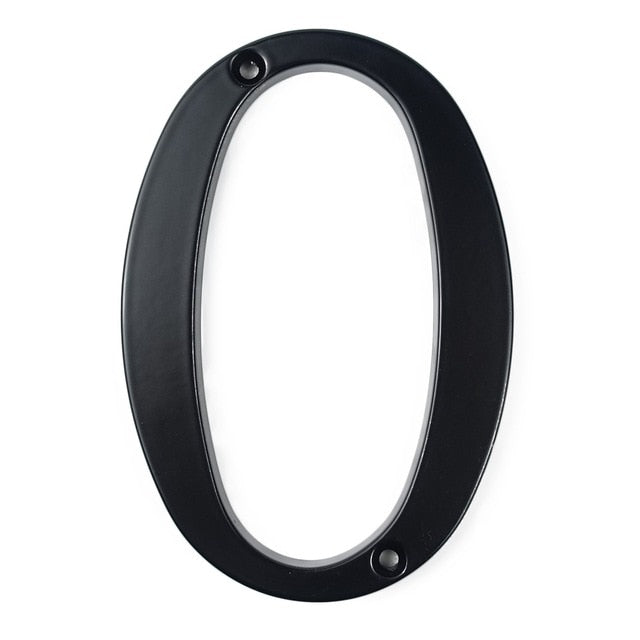 Modern Classic Black House Number For Front Door Big 4" Numbers Zinc Alloy Lacquered Finish Numbers For Outdoor Mailbox Home Signage Digits #0-9