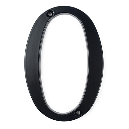 Modern Classic Black House Number For Front Door Big 4" Numbers Zinc Alloy Lacquered Finish Numbers For Outdoor Mailbox Home Signage Digits #0-9