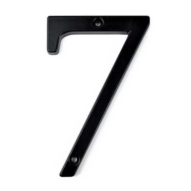 Modern Classic Black House Number For Front Door Big 4" Numbers Zinc Alloy Lacquered Finish Numbers For Outdoor Mailbox Home Signage Digits #0-9