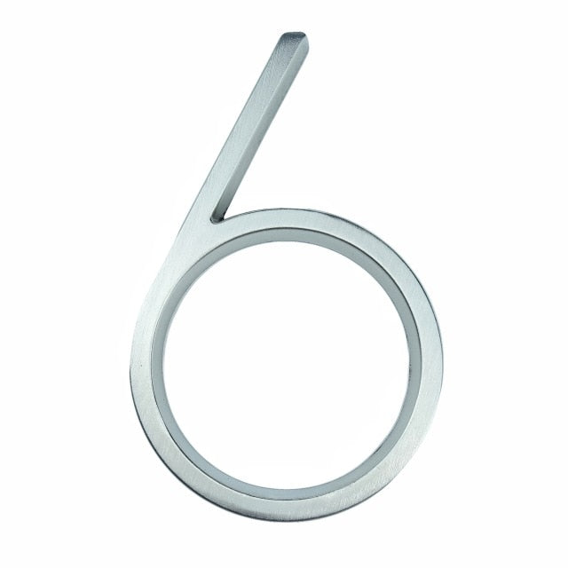 Silver Floating House Numbers For Front Door 12cm Numbers #0-9 Alphabet Letters ABC Zinc Alloy Weather Resistant Modern Outdoor Signage For Home or Office