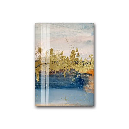 Modern Lifestyles Abstract Wall Art Golden Colors Contemporary Design Fine Art Canvas Prints Luxury Paintings For Stylish Home Office Hotel Interiors