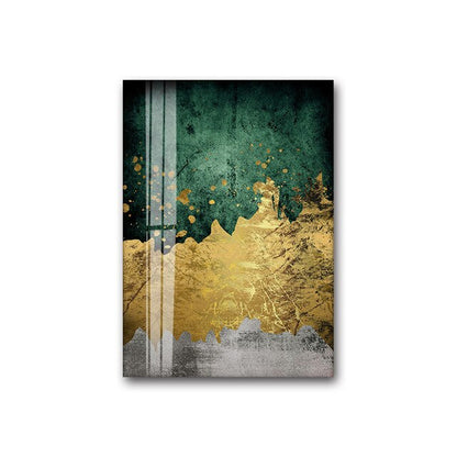 Modern Lifestyles Abstract Wall Art Golden Colors Contemporary Design Fine Art Canvas Prints Luxury Paintings For Stylish Home Office Hotel Interiors