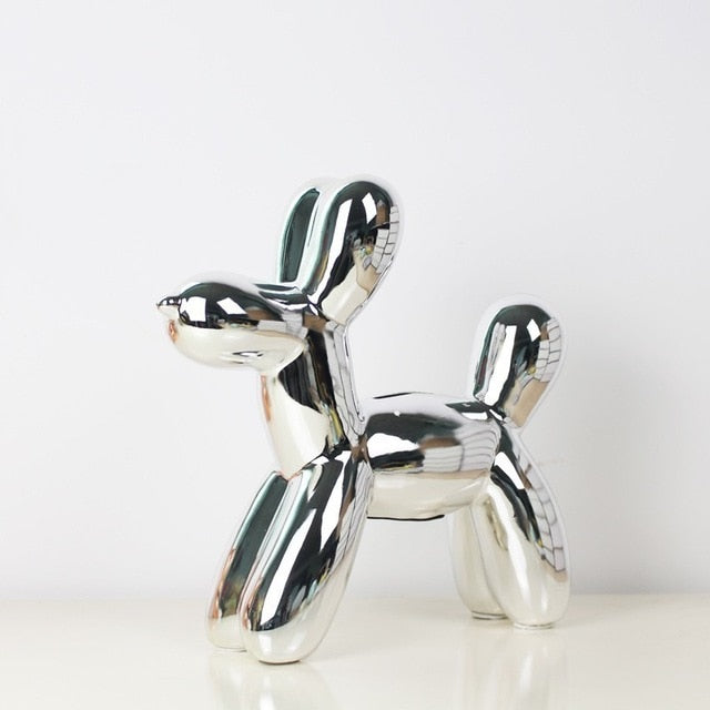 Miniature Balloon Dog Ceramic Figurines Cute Dog Piggy Bank Creative Crafts Modern Fashion Nordic Style Home Decoration Tabletop Ornaments