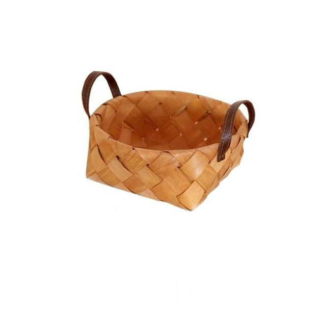Handmade Woven Baskets For Storing Fruit Vegetables Eggs Bread Storage Eco Friendly Mini Wicker Baskets For Kitchen Home Housekeeping Organization Solution