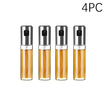 Kitchen Cooking Oil Spray Dispenser For Cooking Oil Vinegar Olive Oil Cooking Sprayer For Kitchen BBQ Stainless Steel &amp; Glass
