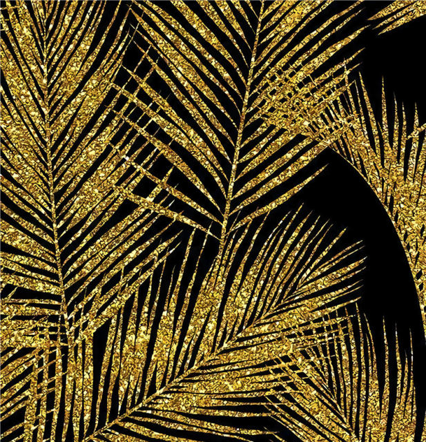 Modern Golden Abstract Elements Designer Wall Art Fine Art Canvas Prints Luxury Pictures For Loft Apartment Living Room Home Office Contemporary Art Decor