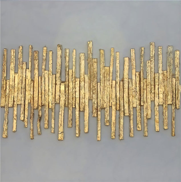 Modern Golden Abstract Elements Designer Wall Art Fine Art Canvas Prints Luxury Pictures For Loft Apartment Living Room Home Office Contemporary Art Decor