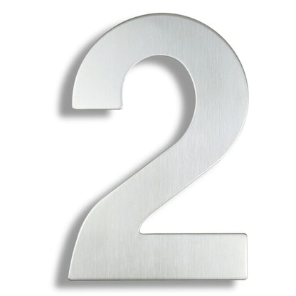 Stainless Steel Executive House Numbers Big 15cm Silver Numbers For Front Door Modern Stylish Home Exterior Signage 6 Inch Digits #0-9 Door Numbers