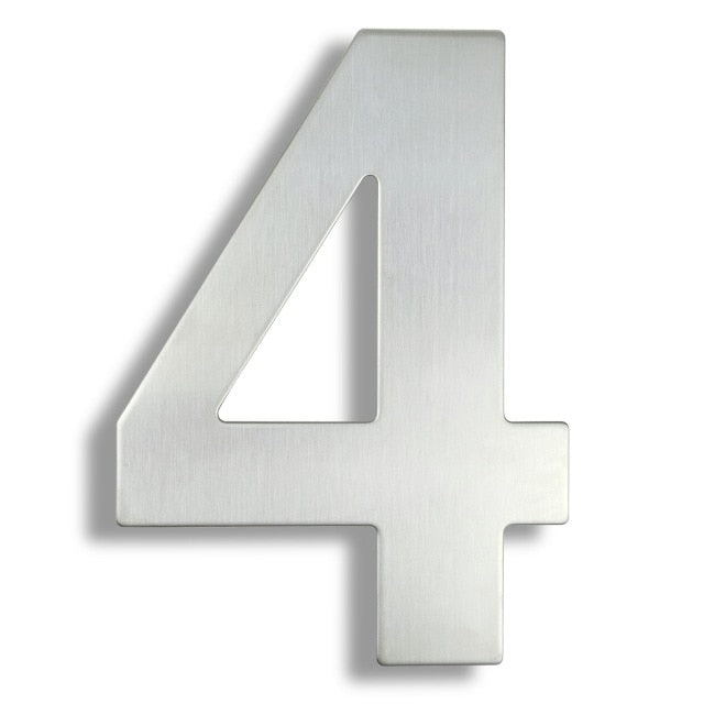 Stainless Steel Executive House Numbers Big 15cm Silver Numbers For Front Door Modern Stylish Home Exterior Signage 6 Inch Digits #0-9 Door Numbers
