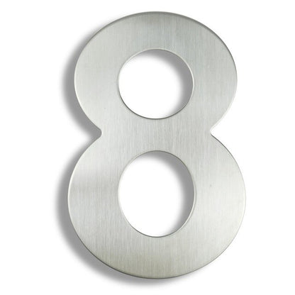 Stainless Steel Executive House Numbers Big 15cm Silver Numbers For Front Door Modern Stylish Home Exterior Signage 6 Inch Digits #0-9 Door Numbers