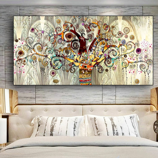 Tree Of Life Famous Artists Abstract Symbolist Wall Art Fine Art Canvas Print Picture For Luxury Living Room Bedroom Contemporary Home Office Interior Decor