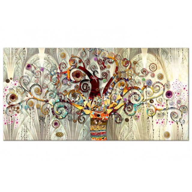 Tree Of Life Famous Artists Abstract Symbolist Wall Art Fine Art Canvas Print Picture For Luxury Living Room Bedroom Contemporary Home Office Interior Decor