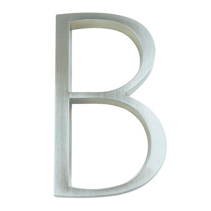 Silver Floating House Numbers For Front Door 12cm Numbers #0-9 Alphabet Letters ABC Zinc Alloy Weather Resistant Modern Outdoor Signage For Home or Office