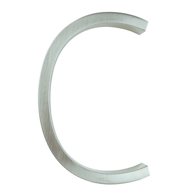 Silver Floating House Numbers For Front Door 12cm Numbers #0-9 Alphabet Letters ABC Zinc Alloy Weather Resistant Modern Outdoor Signage For Home or Office