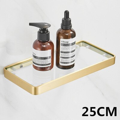 Shiny Brass Bathroom Shelf Shower Rack For Holding Towel And Accessories Polished Brass Bathroom Fixtures And Fittings